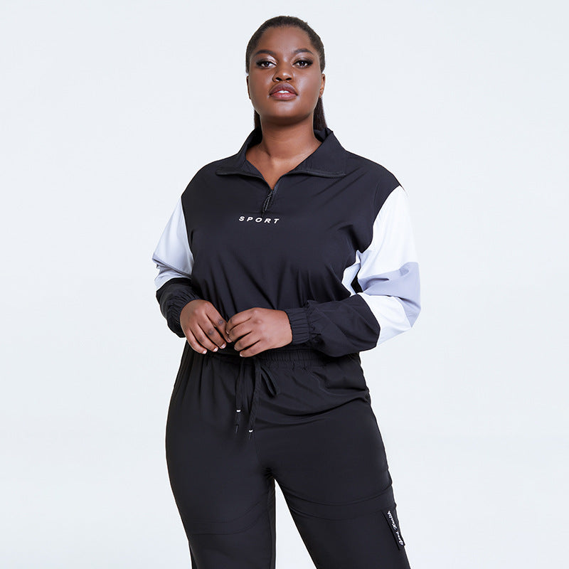Large code Stitched Sportswear Loose