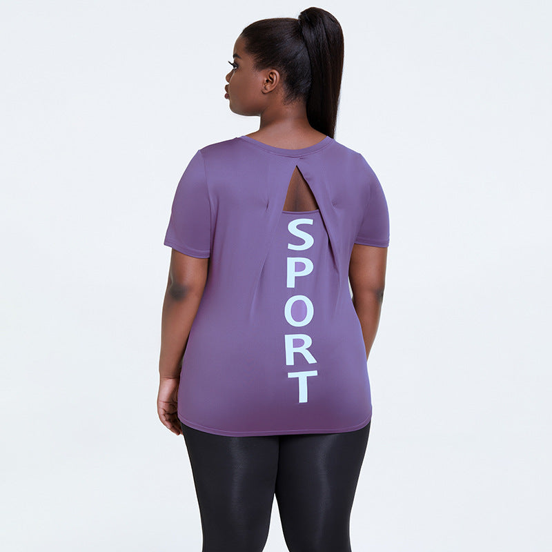 Plus Size Women Slim Running Quick drying shirt Stretch