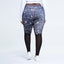 Large code Printed Yoga Pants Bare Peach Hips