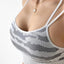 Sexy Zebra Pattern Gathered Yoga Bra