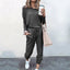 Casual Pure Color Two Piece Set