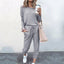 Casual Pure Color Two Piece Set