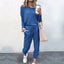 Casual Pure Color Two Piece Set