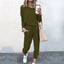 Casual Pure Color Two Piece Set