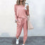 Casual Pure Color Two Piece Set