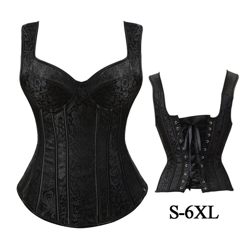 Black Lacing-up corselet Women Top