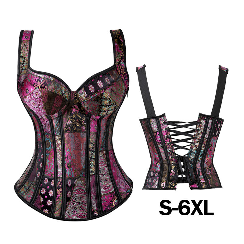 Black Lacing-up corselet Women Top