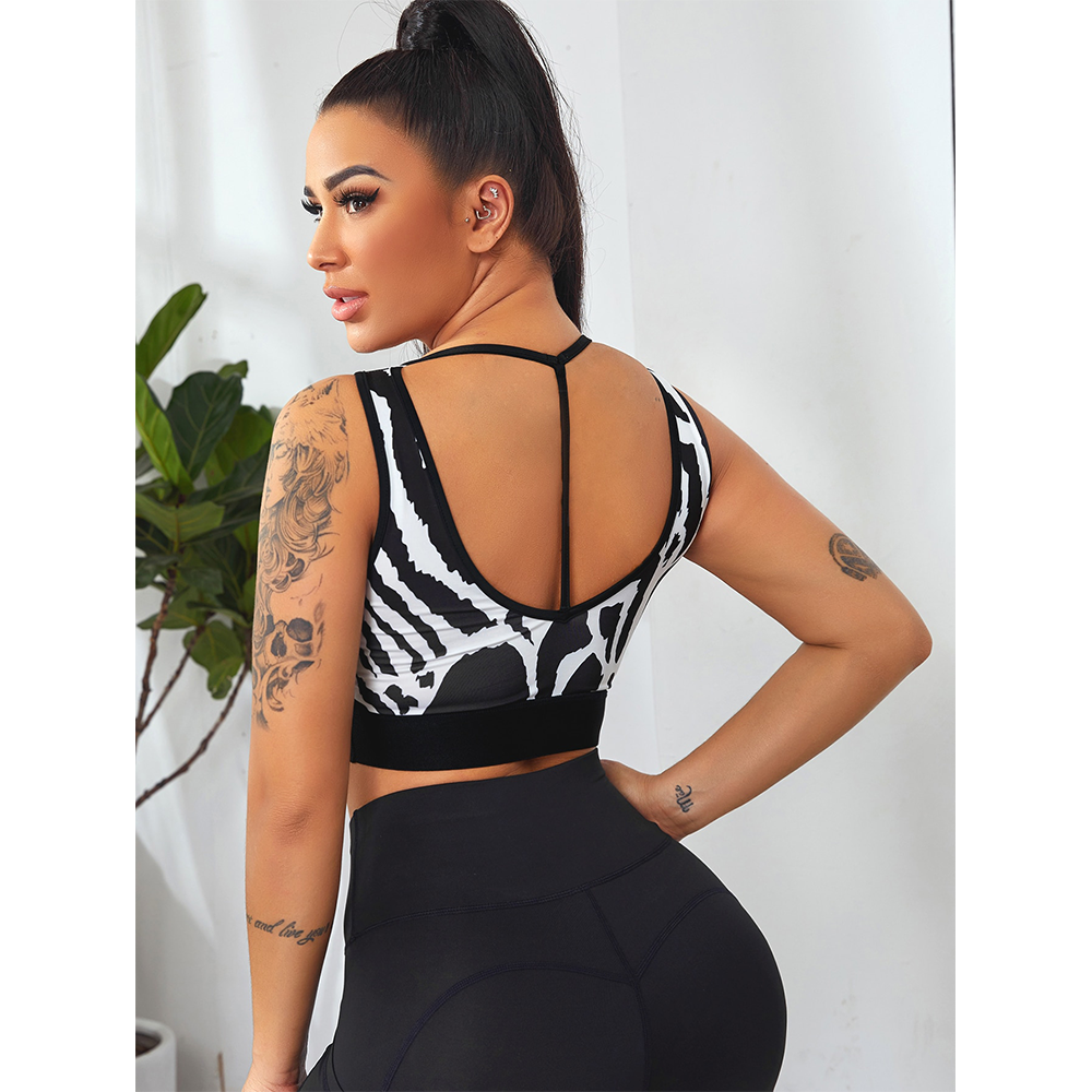 Sexy Print Medium Impact Yoga Bra