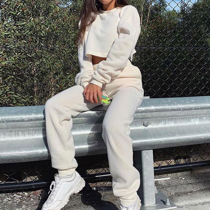 Two Piece Soft Warm Streetwear Suit