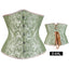 Women Lace Up Boned Jacquard Brocade Waist Training