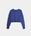 Solid Color Cropped Pullover Sweatshirt