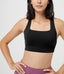 Square Neckline Crisscross Strappy Medium Support Sports Bra
