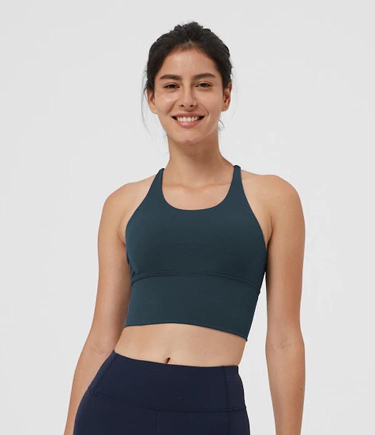 Longline Crisscross Strappy Medium Support Sports Bra