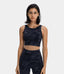 High Neck Camo Longline Racerback Support Sports Bra