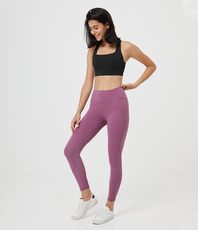 Square Neckline Crisscross Strappy Medium Support Sports Bra