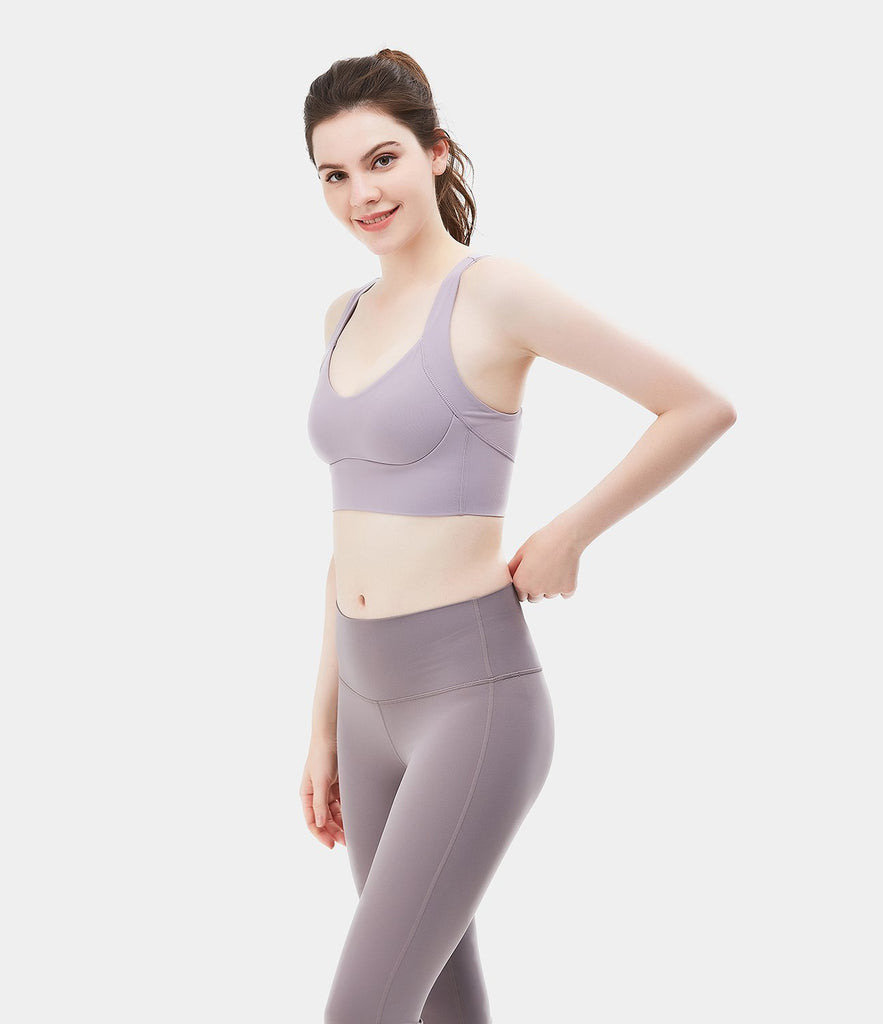 Bloom Neck Seamless Crisscross High Support Sports Bra