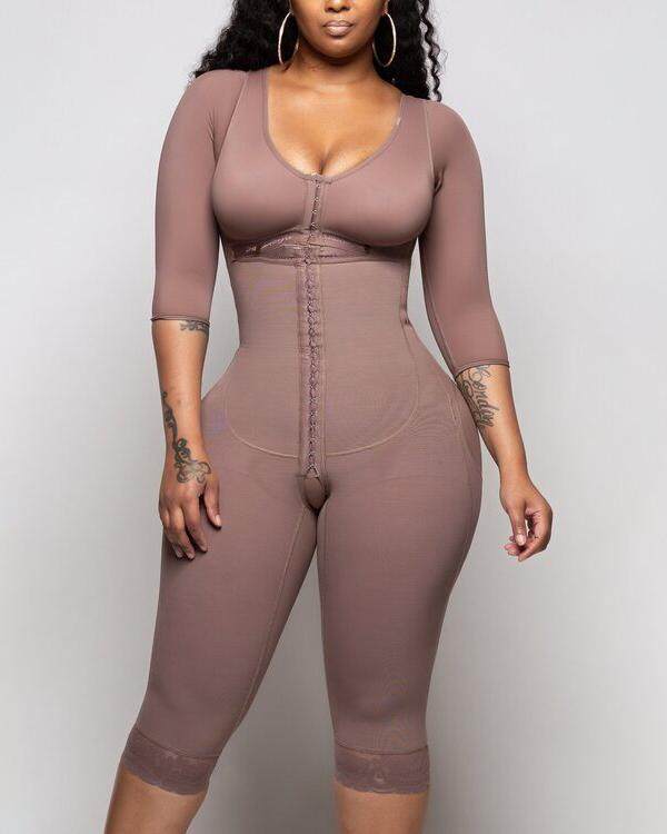Bodyshaper Women HOOK EYE CLOSURE Long Sleeve
