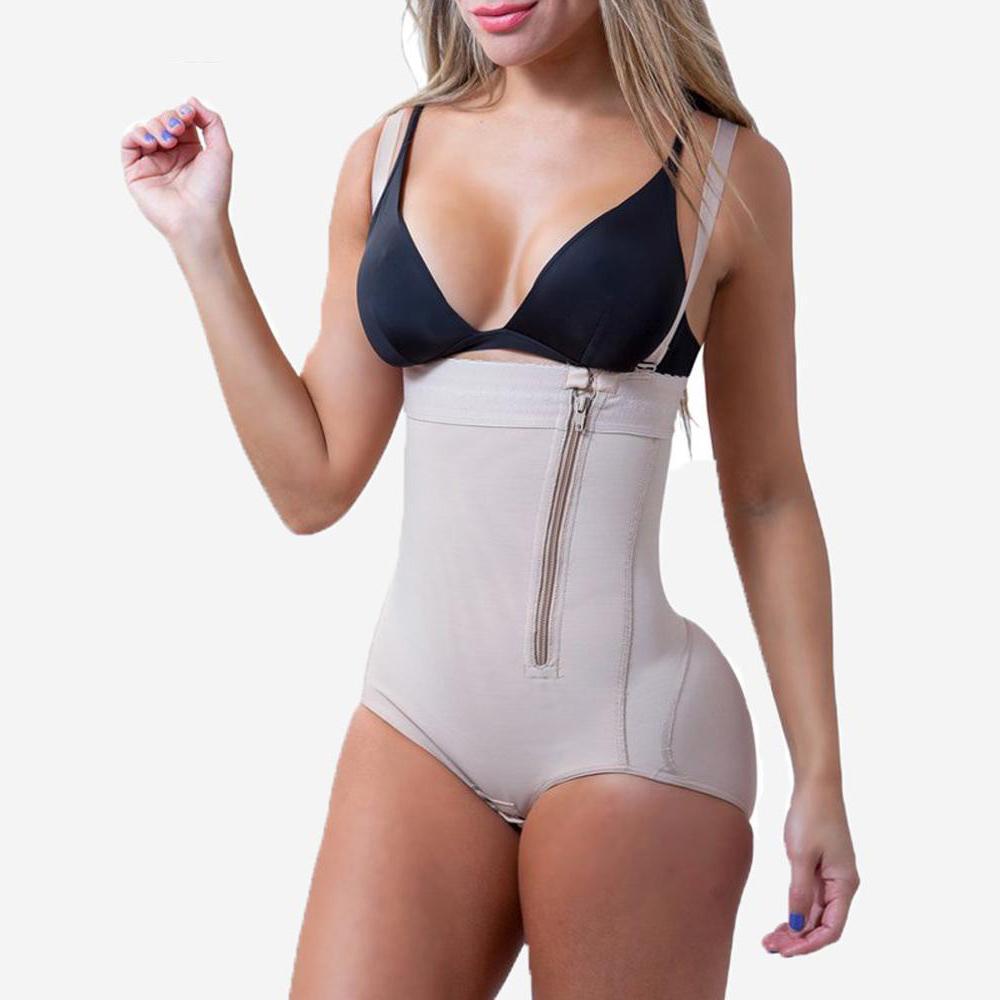 Women Post Liposuction Girdle Clip Zip Bodysuit