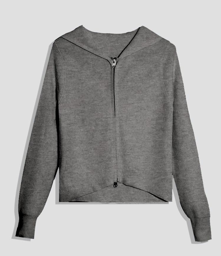 Solid Color Hooded Cardigan