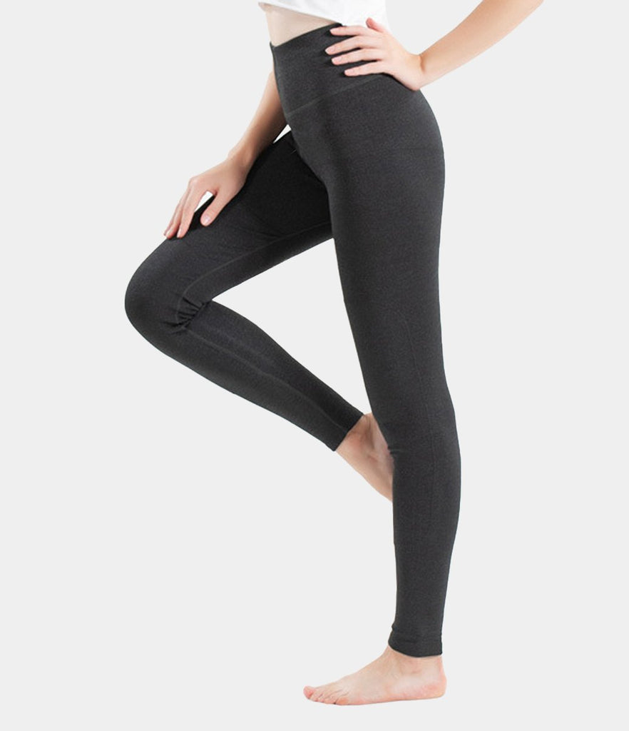 High Waisted Fleece Lined Warm Full Length Leggings