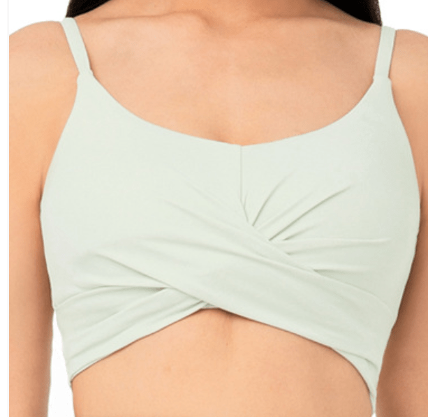 Bloom Neck Crossover Design Tank Low Support Sports Bra