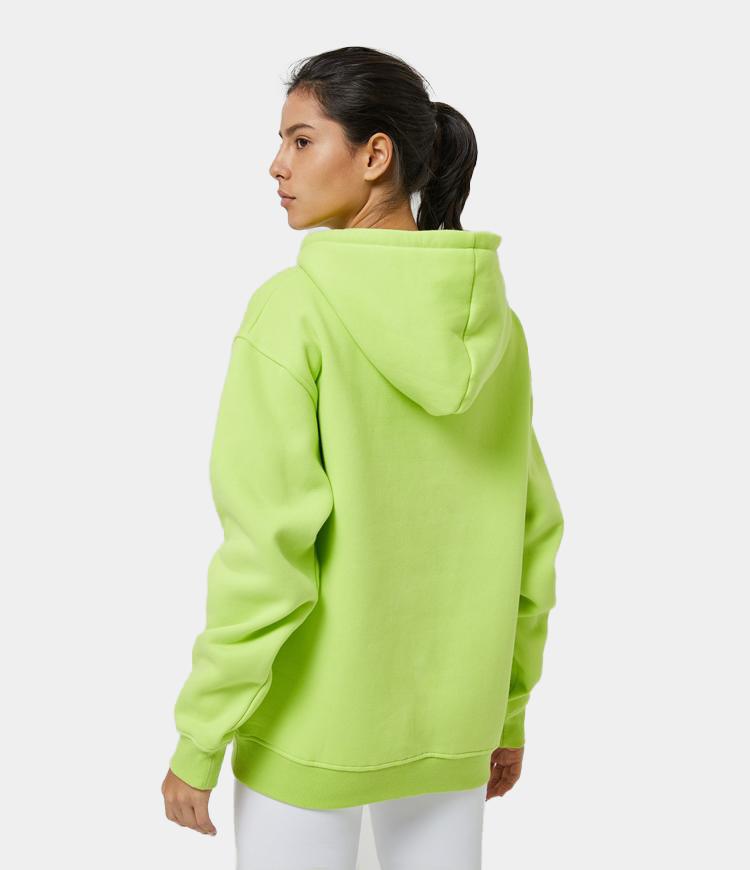 Solid Color Fleece Lined Hoodie