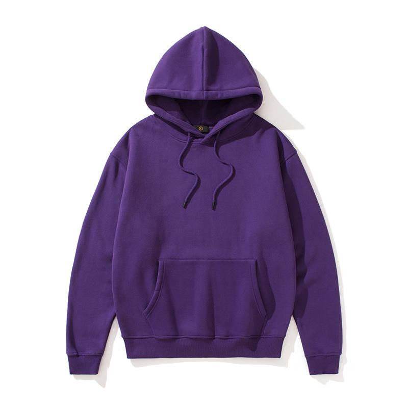 Solid Color Fleece Lined Hoodie