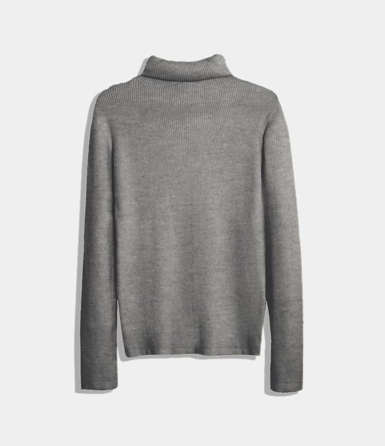 Solid Color Turtleneck Sweater