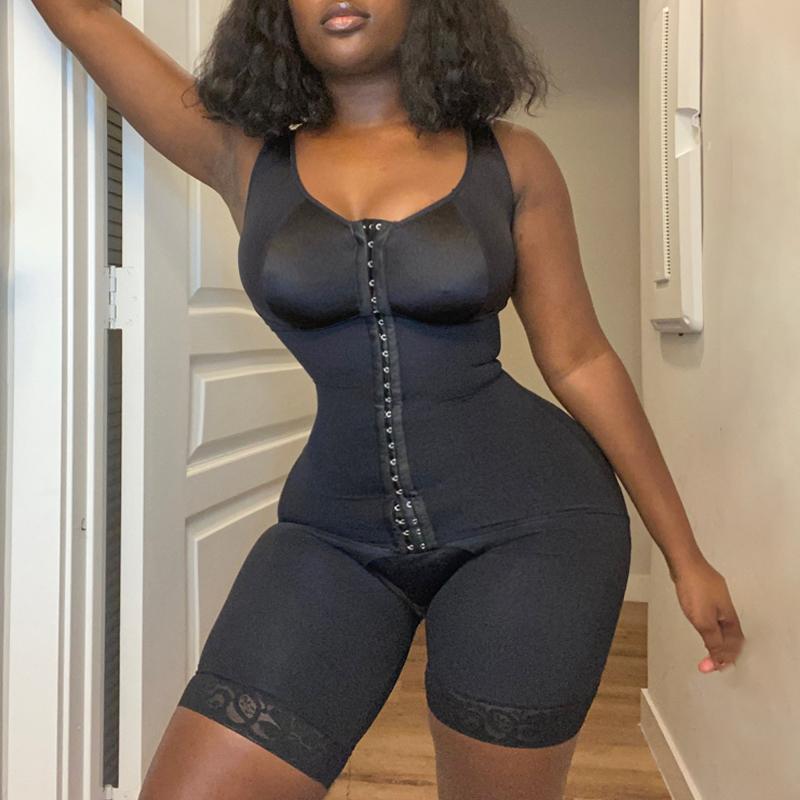 Full Body Shaperwear Adjustable Hook Eye Open Crotch