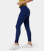 High Waisted Camo Side Pocket Raw Hem Leggings