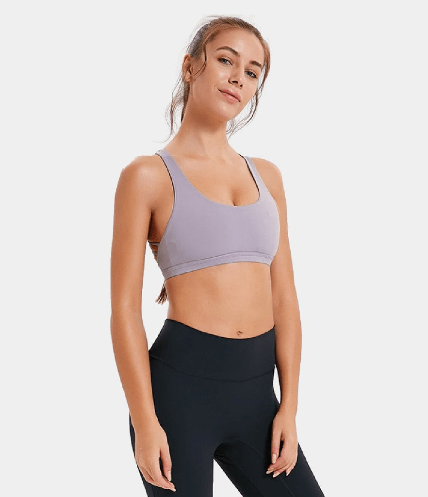 Bloom Neck Crisscross Strappy Low Support Sports Bra