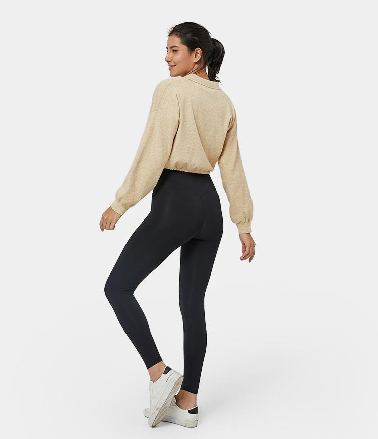 Drawstring Cropped Sweater