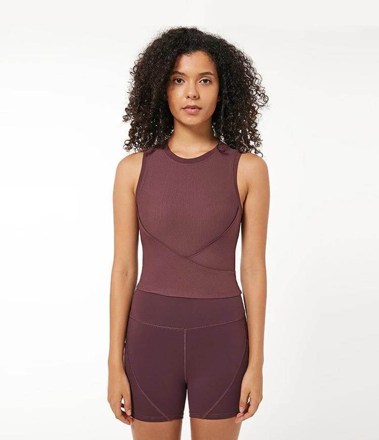 Sleeveless Ribbed Tank Top