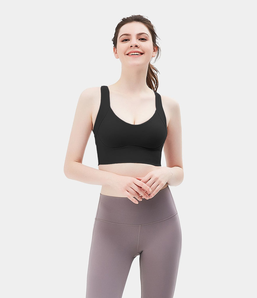 Bloom Neck Seamless Crisscross High Support Sports Bra