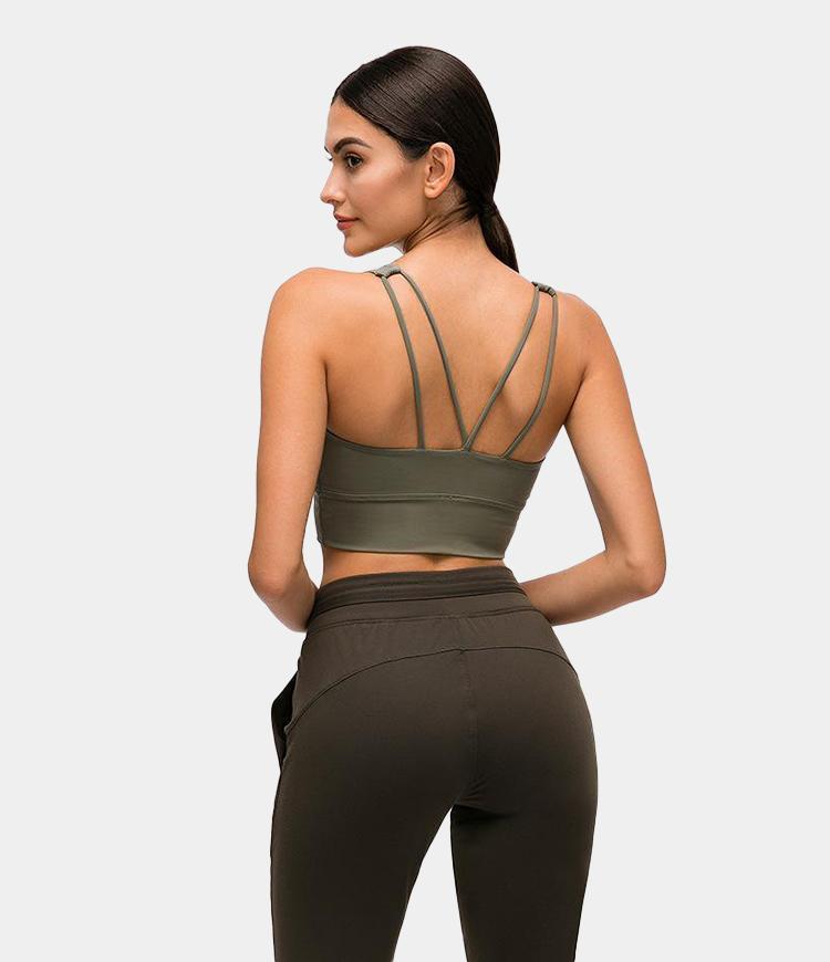 Bloom Longline Crisscross Strappy Medium Support Sports Bra