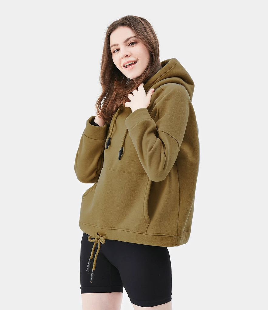 Drawstring Solid Color Hoodie
