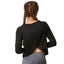 neck Mesh Yoga Back Split Shirt