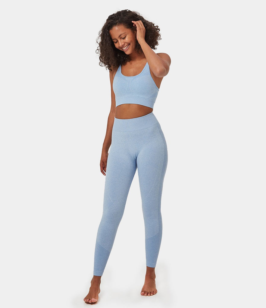 FLOW High Waisted Smile Design Seamless Full Length Leggings