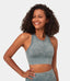 FLOW High Neck Longline Seamless Racerback Medium Support Sports Bra