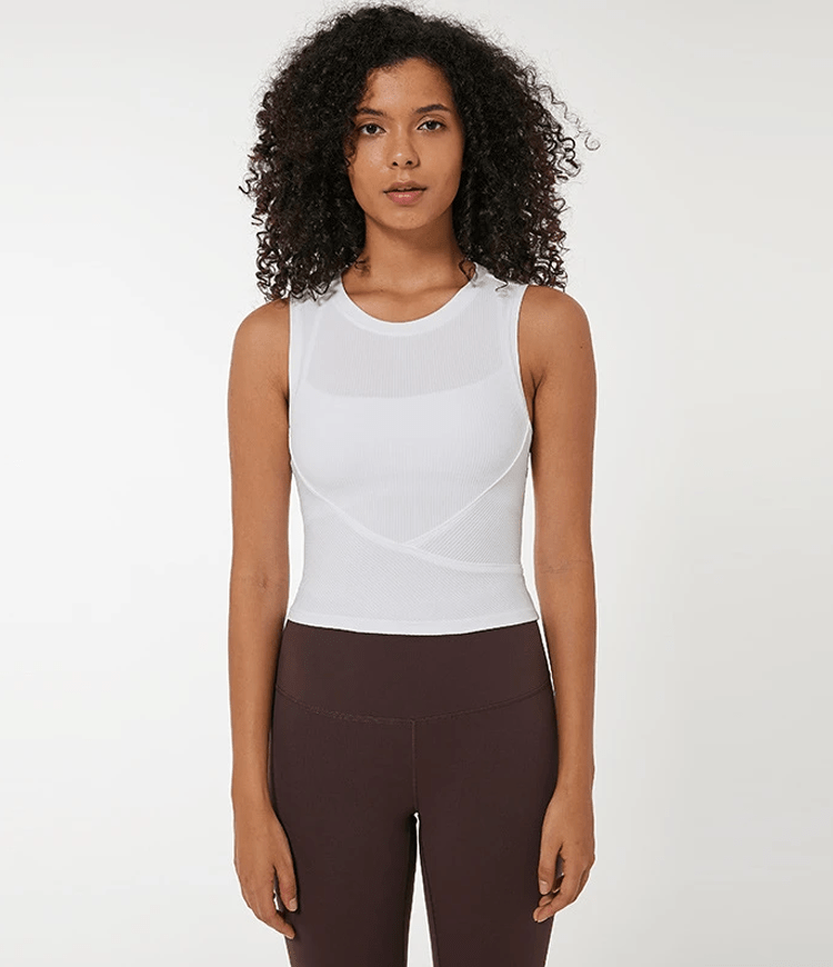 Sleeveless Ribbed Tank Top