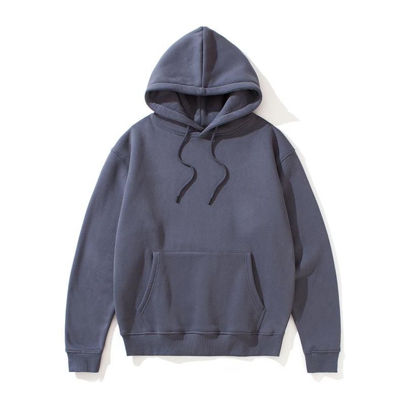 Solid Color Fleece Lined Hoodie