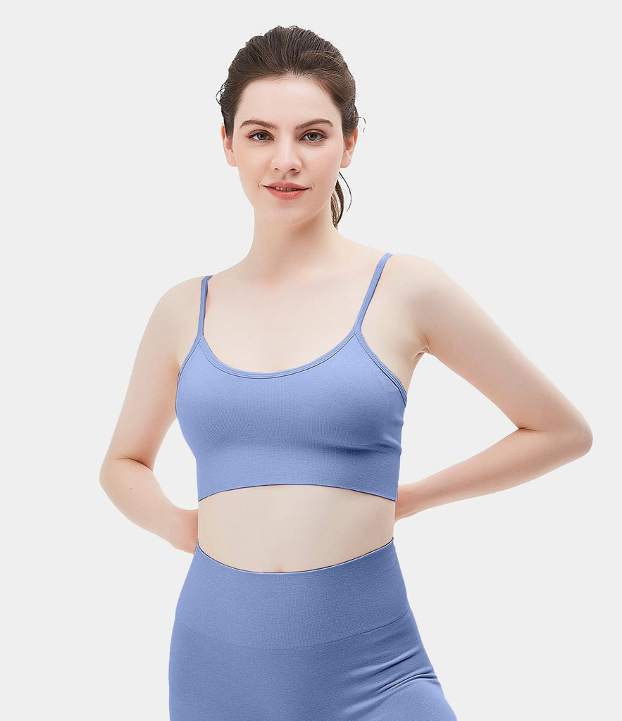 FLOW Neck Seamless Tank Low Support Sports Bra