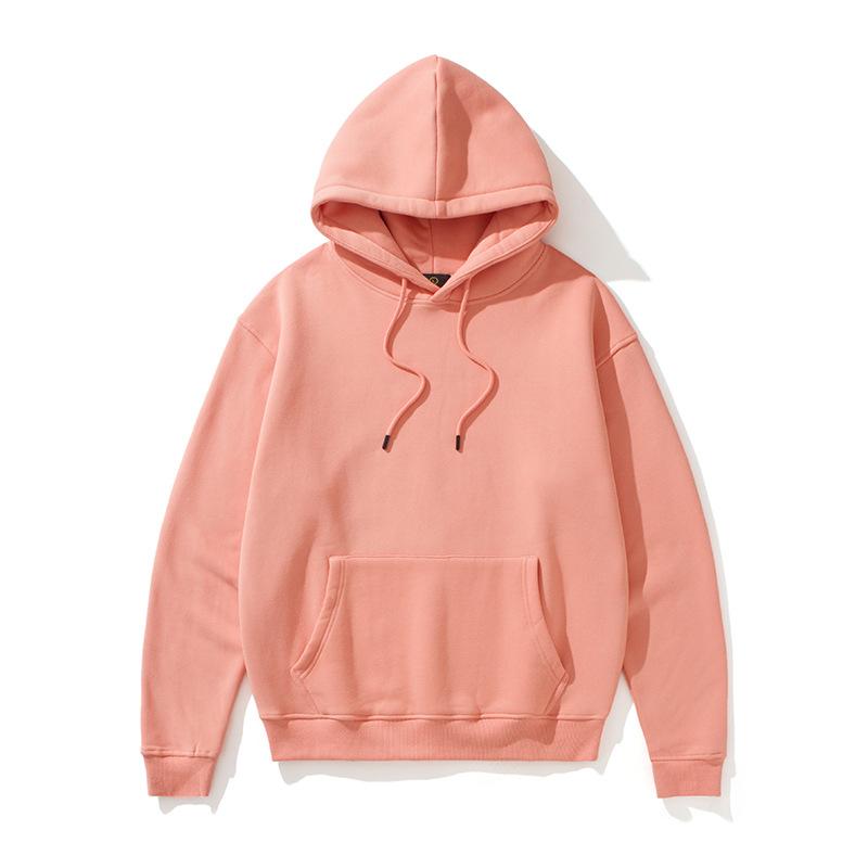 Solid Color Fleece Lined Hoodie