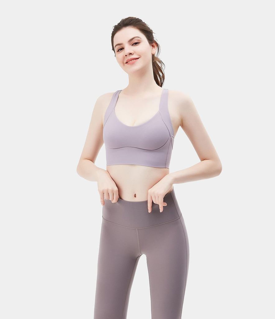 Bloom Neck Seamless Crisscross High Support Sports Bra