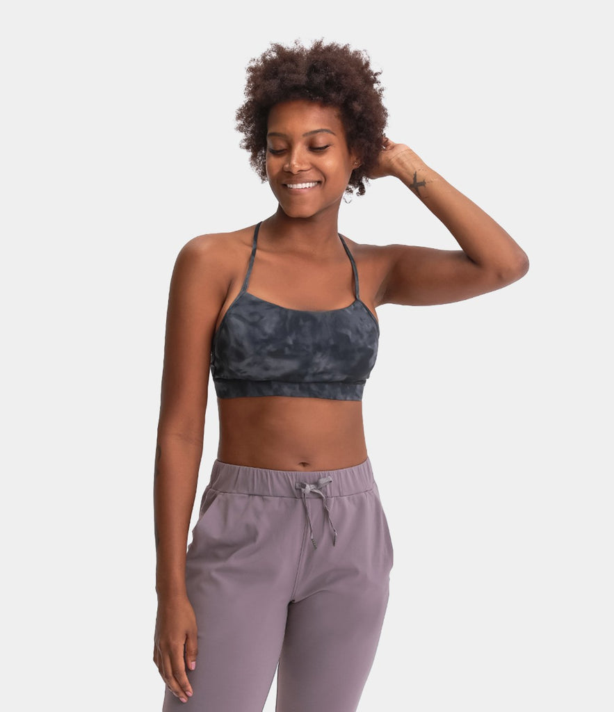 Bloom Neck Camo Back Low Support Sports Bra