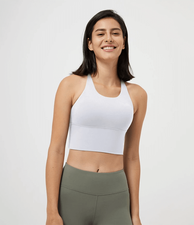 Longline Crisscross Strappy Medium Support Sports Bra