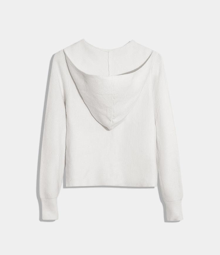 Solid Color Hooded Cardigan