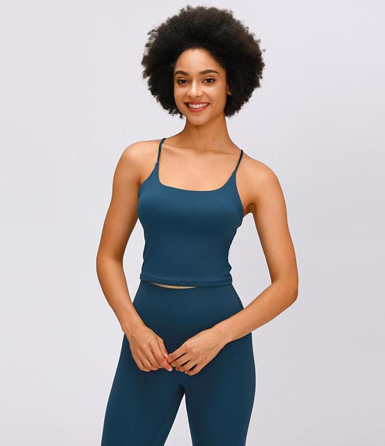 Bloom Square Neck Crisscross Strappy Tank Top