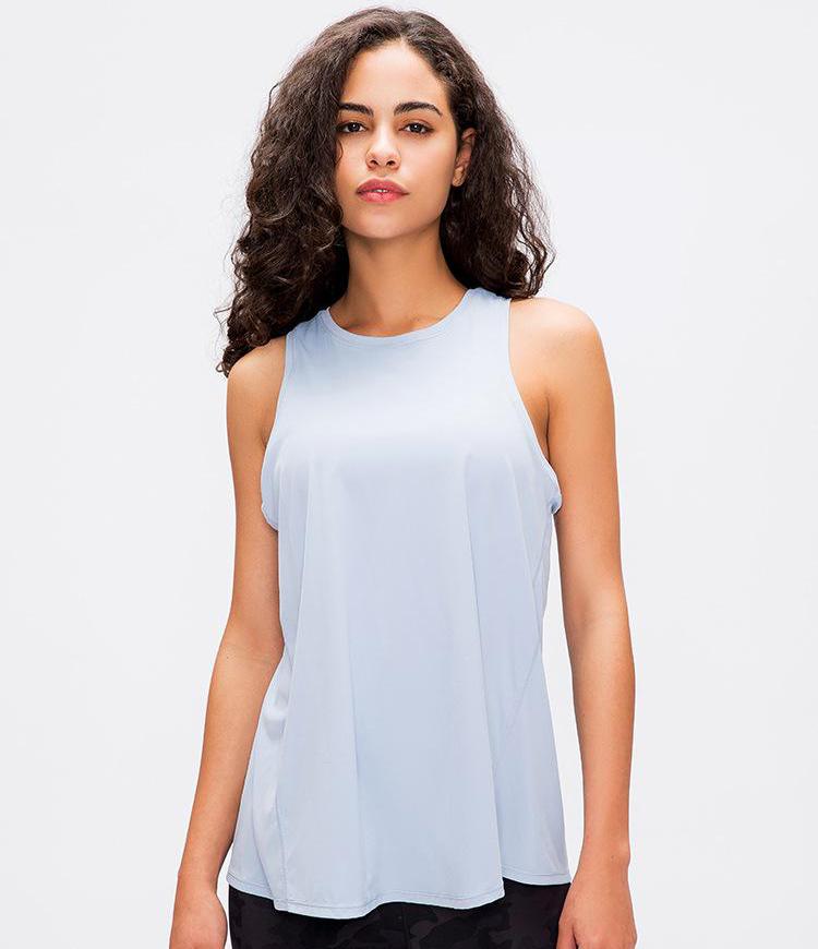 Not Basic High Neck Sleeveless Flutter Top