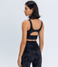 High Neck Camo Longline Racerback Support Sports Bra
